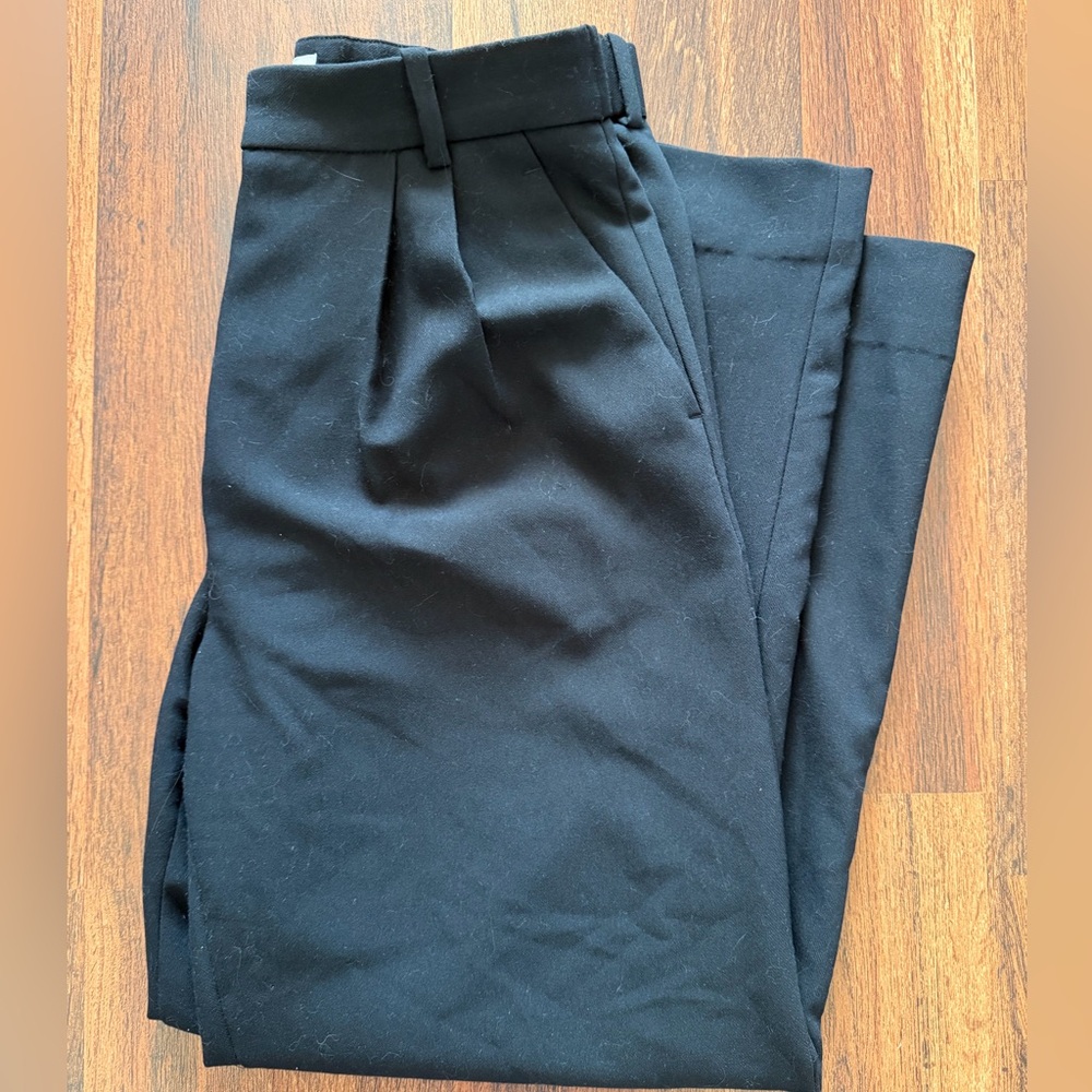 Abercrombie & Fitch Sloane Tailored Wide Leg Pants — Black, 8 Short